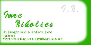 imre nikolics business card